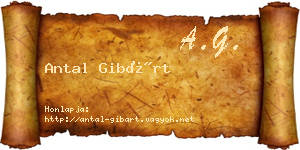 Antal Gibárt névjegykártya